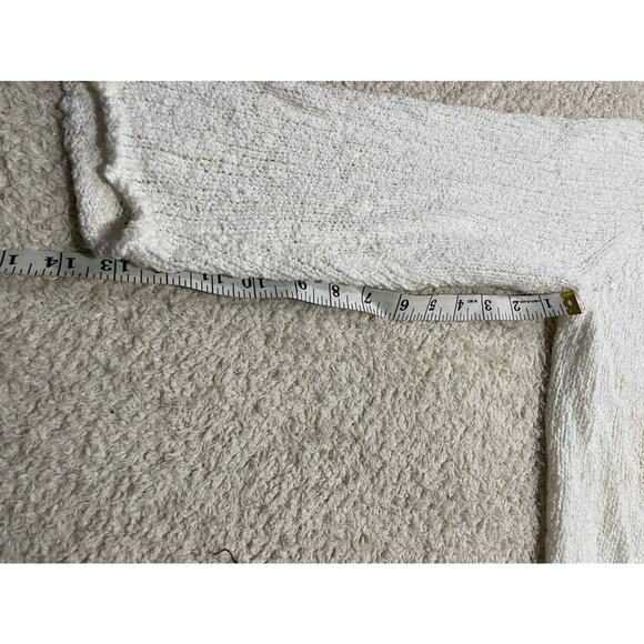 J. Jill Textured Scoop Neck Sweater Womens XL 3/4 Sleeve White Open Knit - Picture 4 of 8